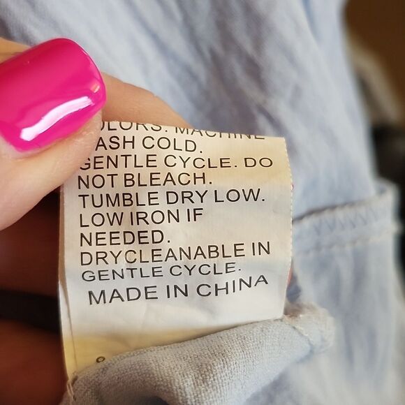 Fashion Light Blue Ruffle Sleeve Blouse, UNC Tarheels, Casual Top, M - Picture 8 of 8